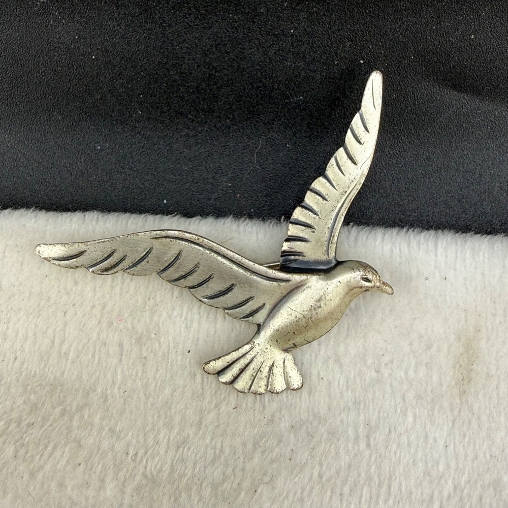 Vintage Beau Sterling Silver Bird Brooch Seagull
